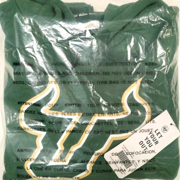 47' Brand USF College Hoodie Green Sz L Women NWT - Picture 1 of 6